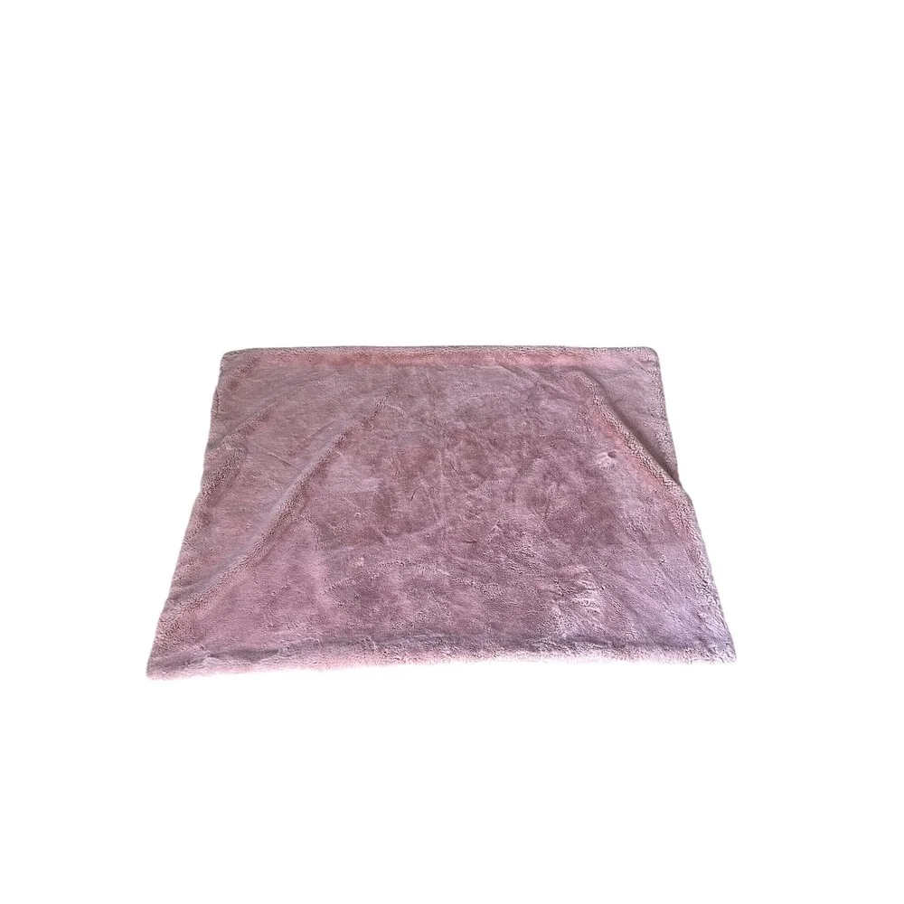 WEST ELM Faux Fur Chinchilla Throw Blanket in Light Sienna